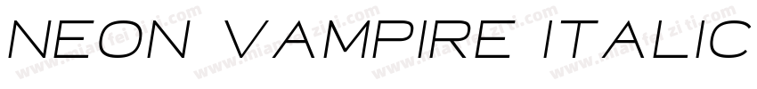 Neon Vampire Italic字体转换